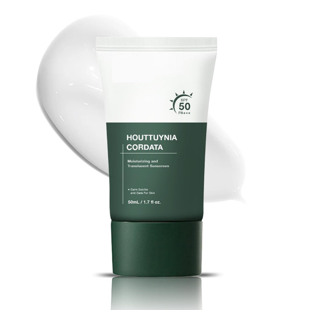 White/Cream Korean Sunscreen Spf 50+ Pa++++, No Cast Hydrating Face Sun Lightweight Moisturizing Formula