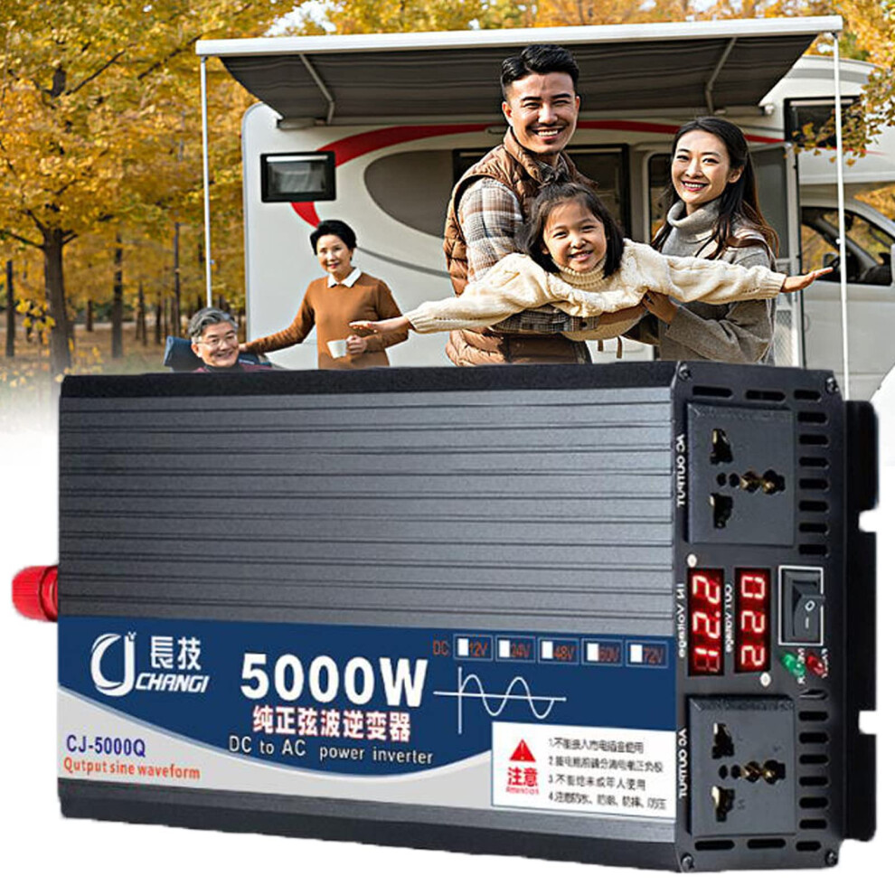 48V 5000W Pure Sine Wave Power Inverter With Smart Thermal Control For Home Rv And Camping 9330225568490