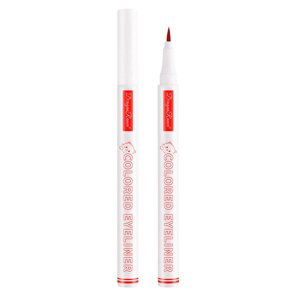 White Waterproof Liquid Eyeliner Pen With Precise Fine Tip, Long Lasting Sweatproof Makeup For Beginners