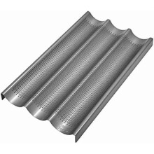 Commercial II Non-Stick Perforated Baguette Pan. Creates a crisp, golden-brown crust, 16 L x 9 W x 1.5 H
