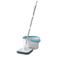 Spin Mop and Bucket System with 360 Degree Rotating Dual Mop Heads, Quick Replacement Design for Hygienic Floor Cleaning