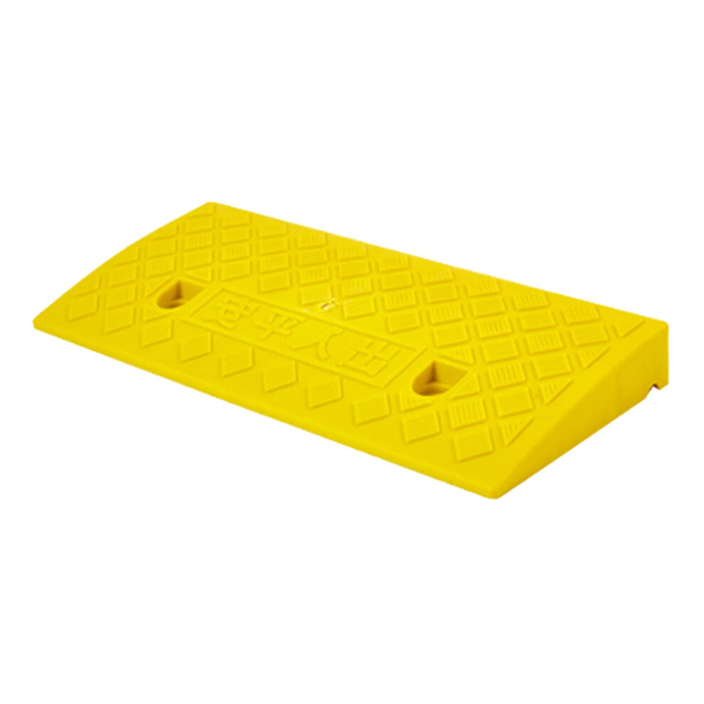 Yellow Threshold Ramp For Wheelchair Access, HeavyâDuty AntiâSlip Rubber Curb Ramp For Doorways, 50X22x5cm