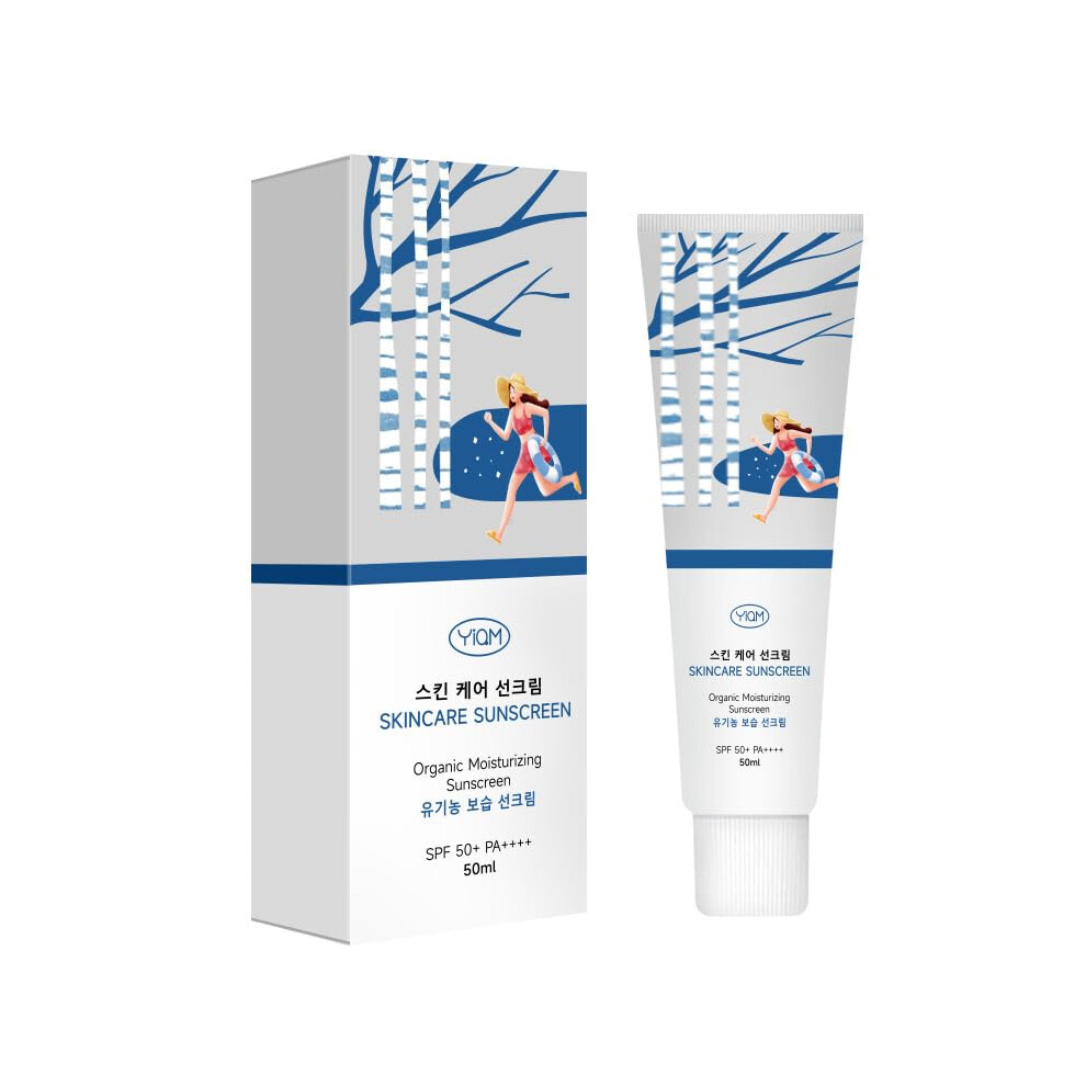 Cream 2In1 Sunscreen Spf 50+ And Moisturizer, Antiaging Uv Protection Face With Vitamin E And Aloe Vera
