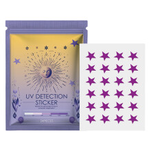 UV Detection Stickers 24PCS Waterproof Sweatproof Sunscreen Reminder Patches for Kids Outdoor Beach Swimming