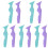10Pcs Assorted Color Eyeliner Stencil Tool Silicone Eye Makeup Aid Kit 1