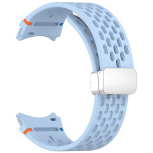 20mm Silicone Strap Light Blue Watch Band for Samsung Galaxy Watch 4 5 6 7 Classic 43mm 47mm