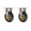 4 inch Locking Caster Wheels with Brake, Heavy Duty Rubber, Directional, 2 Pack 1