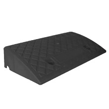 Wheelchair Threshold Ramp 50x40x16cm Black, NonSlip Rubber Curb Ramp for Home Entry, Heavy Duty Barrier Access