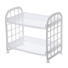 2 Tier Countertop Organizer, Foldable Ventilated Bathroom Countertop Organizer for Kitchen