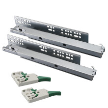 1 Pair Soft Close Concealed Undermount Drawer Slides, Full Extension, 100 lb Capacity, 45cm/17.7in