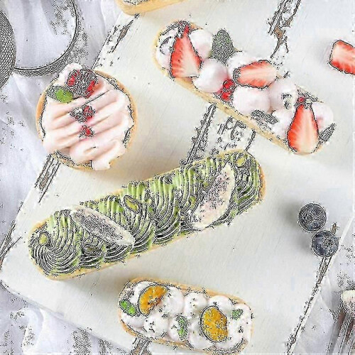 Oval tart ring 10 pack perforated baking pastry mold 2