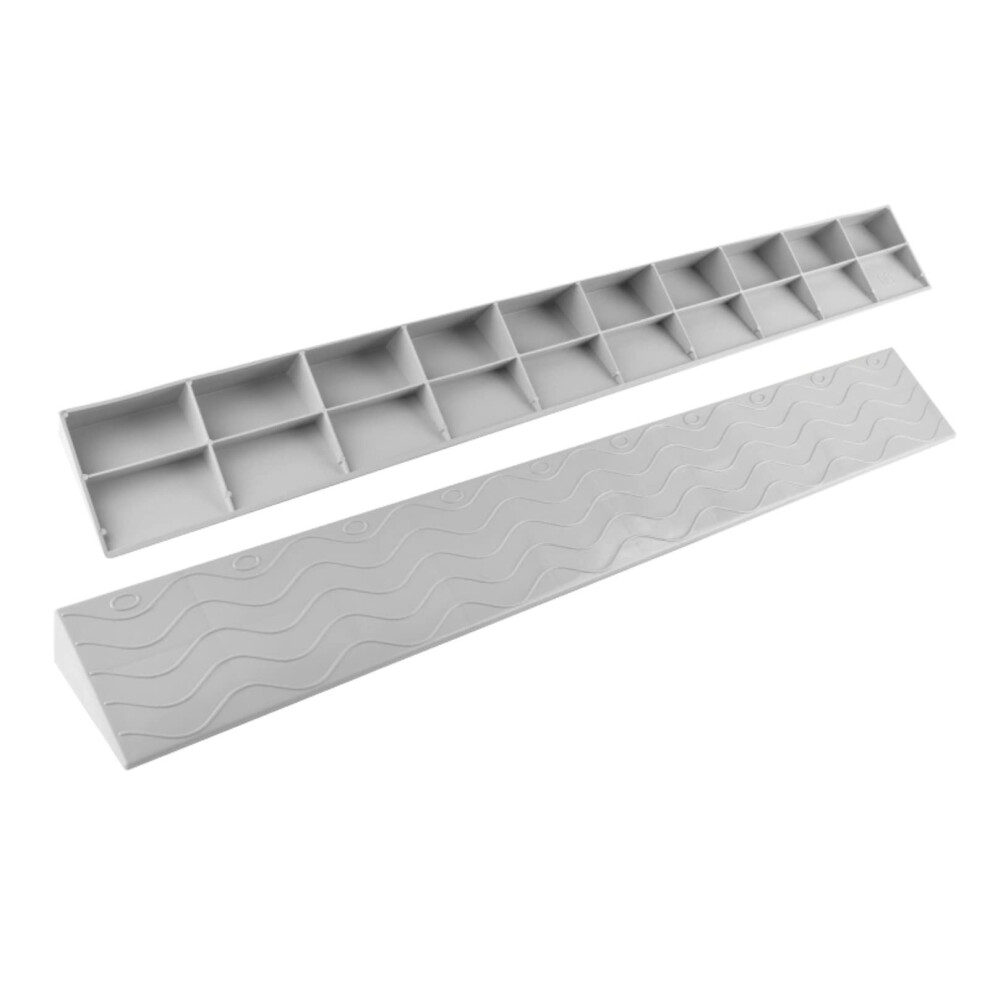Plastic Threshold Ramp for Wheelchairs and Strollers, AntiSlip Beveled Edge, 100x8x2cm