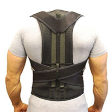 Adjustable Posture Corrector for Men and Women, Orthopedic Shoulder and Back Support Brace Black XL