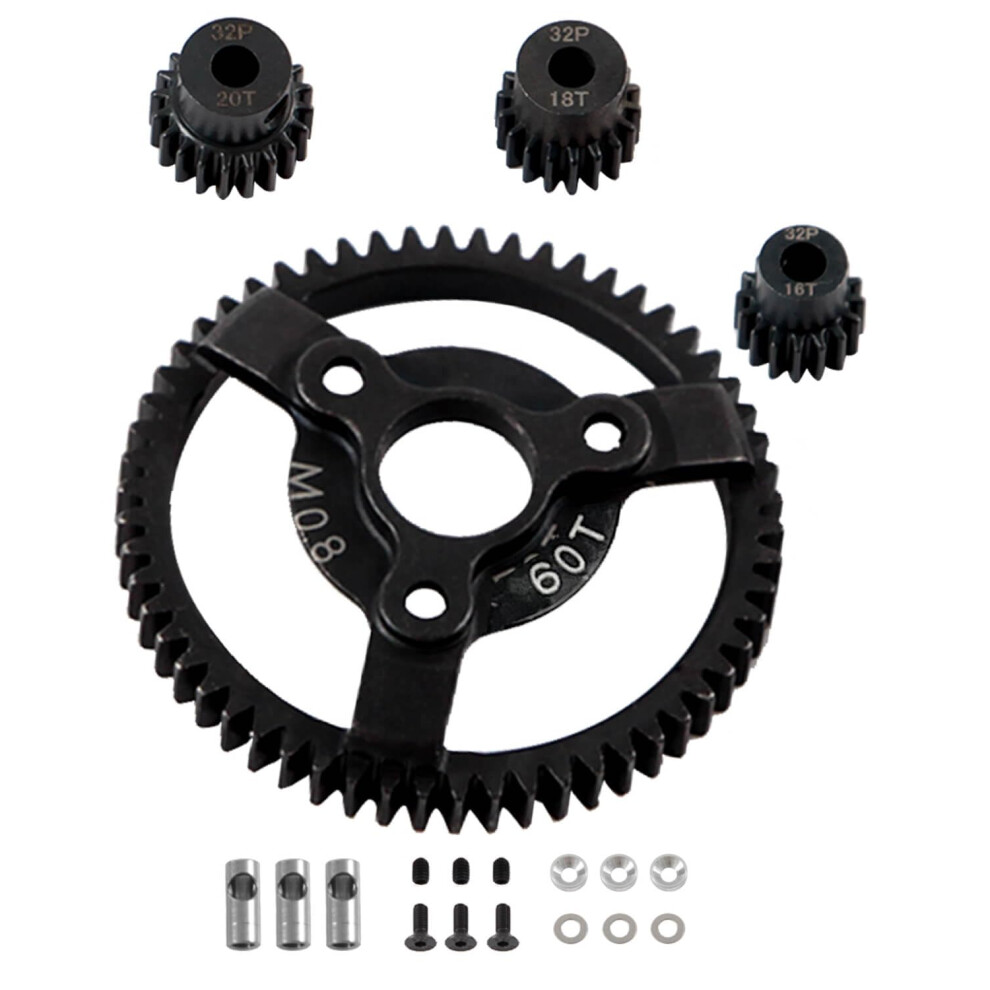 Rc Metal Spur Gear 32P 60T Pinion Gear Set For 1/10 Slash 2Wd Rustler Stampede ÂTorque Durable Upgrade 9073542274186