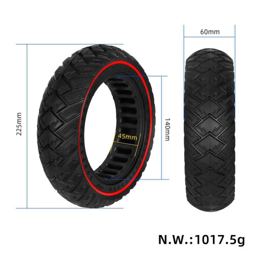 Pneu sólido off-road para scooters elétricas 9,5 x 2,50 polegadas 2