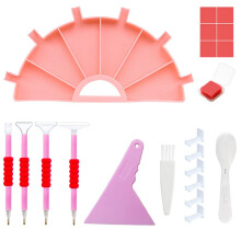 Pink Diamond Painting Tray Organizer with SixCompartment Design for Quick Color Sorting and Storage