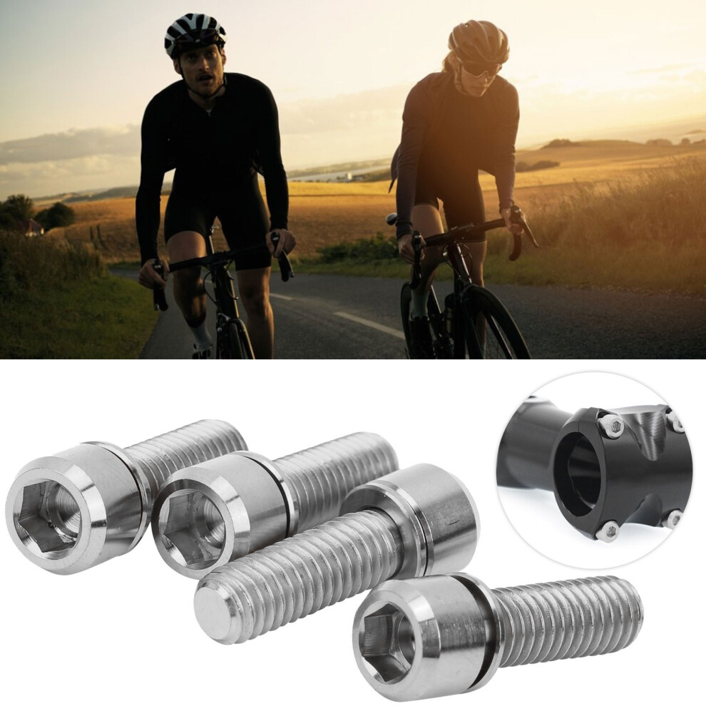 High Strength Titanium Alloy Bike Stem Screws 4 Pack M6x18 For Mtb & Road Bikes 7901393825955