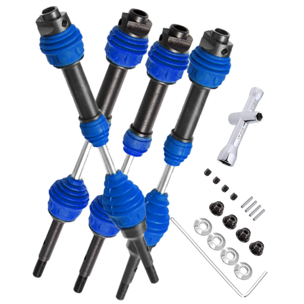 Rc Drive Shaft Set For Traxxas 1/10 4X4 Slash Stampede Rustler Hoss Vxl, Hardened Steel Cvd Upgrade, Enhanced Torque 9073542274537