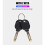 SHENGXINY bicycle cable lock 1200mm black with 2 keys 3