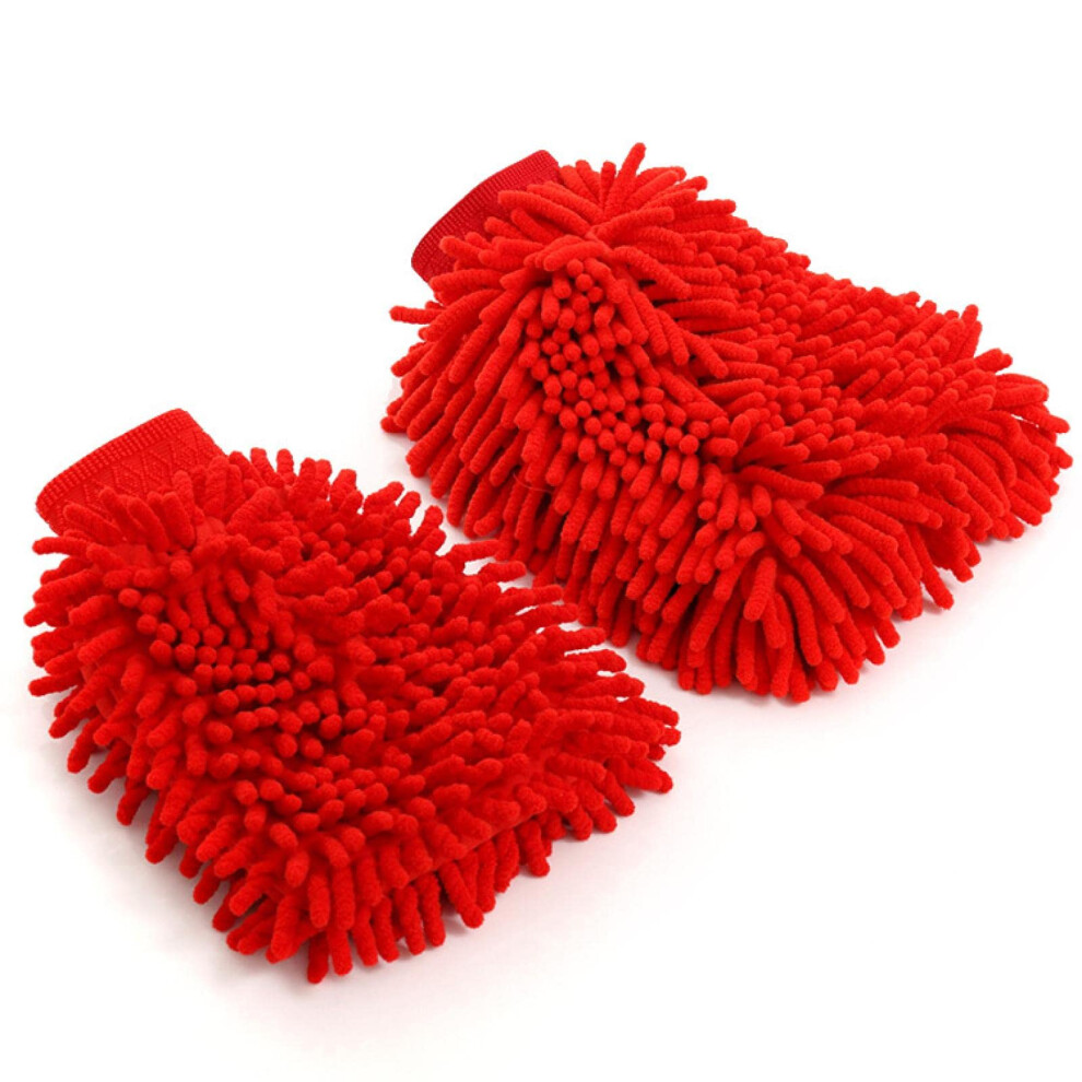Car Wash Mitt Microfiber Chenille Cleaning Glove Water Absorption Scratch Reusable 9073542232926