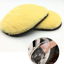 1 Pair Natural Wool Car Wash Mitts Gentle Paint Protection Polishing and Detailing Gloves