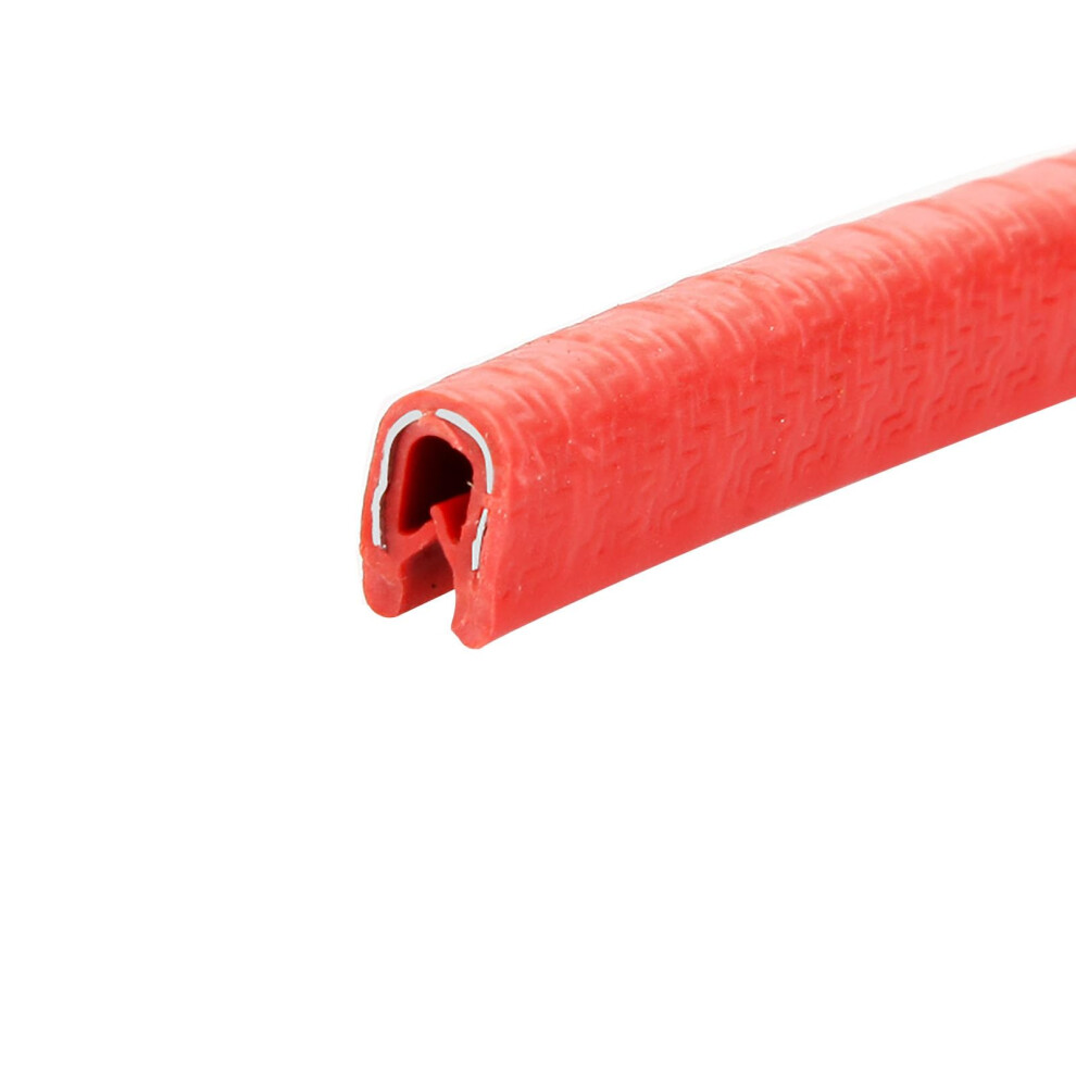 Rubber Edge Trim U Channel Edge Protector With Steel Reinforcement For Car Door Weather Seal 1M 8X6mm Red 9073542232971