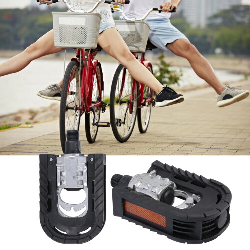 Pedali pieghevoli per mountain bike con cuscinetti, neri, 2 pezzi 1
