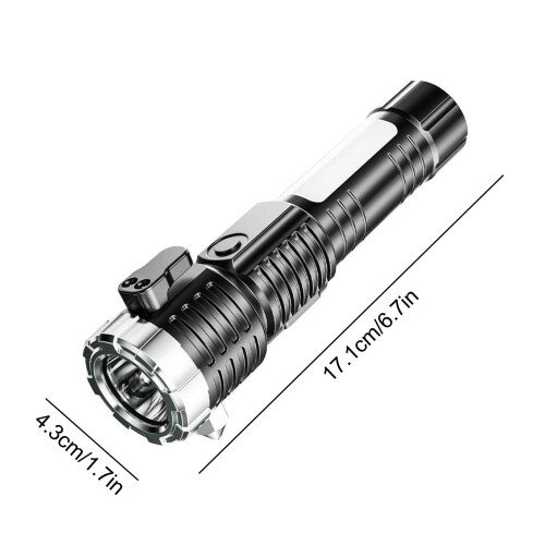Emergency Flashlight Car Escape Tool 4-in-1 USB Rechargeable 2