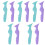 10Pcs Assorted Color Eyeliner Stencil Tool Silicone Eye Makeup Aid Kit 2