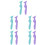 10Pcs Assorted Color Eyeliner Stencil Tool Silicone Eye Makeup Aid Kit 5