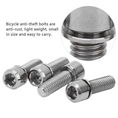 M6x18 Titan Vorbau Schraube Set 4 Stück Silber