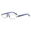 Lightweight Rectangular Reading Glasses 1.5 Strength for Men and Women, Blue Frame Blue Light Blocking Readers for Work 1
