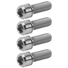 Fahrrad Vorbau Schraube M6x18 Titan 4er Set Silber