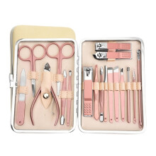 Rose Gold 18Piece Nail Clipper Set and Manicure Kit for Men and Women, Ergonomic Grip, Precise Cutting Edge