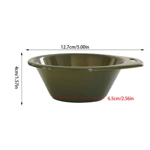 Outdoor Plastic Cutlery Picnics Bowl, Stackable Barbecue-Khaki 1