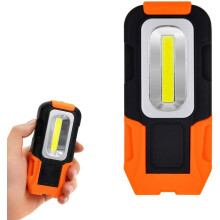 Ficklampa med magnetisk bas - Bärbar handlampa 3x AAA-batterier