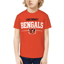 Bengals kortärmad tröja för pojkar och flickor, fotboll