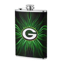 Piersiówka Packers Flagon Hip Flask dla mężczyzn, 8 uncji, ze stali nierdzewnej, jakość spożywcza