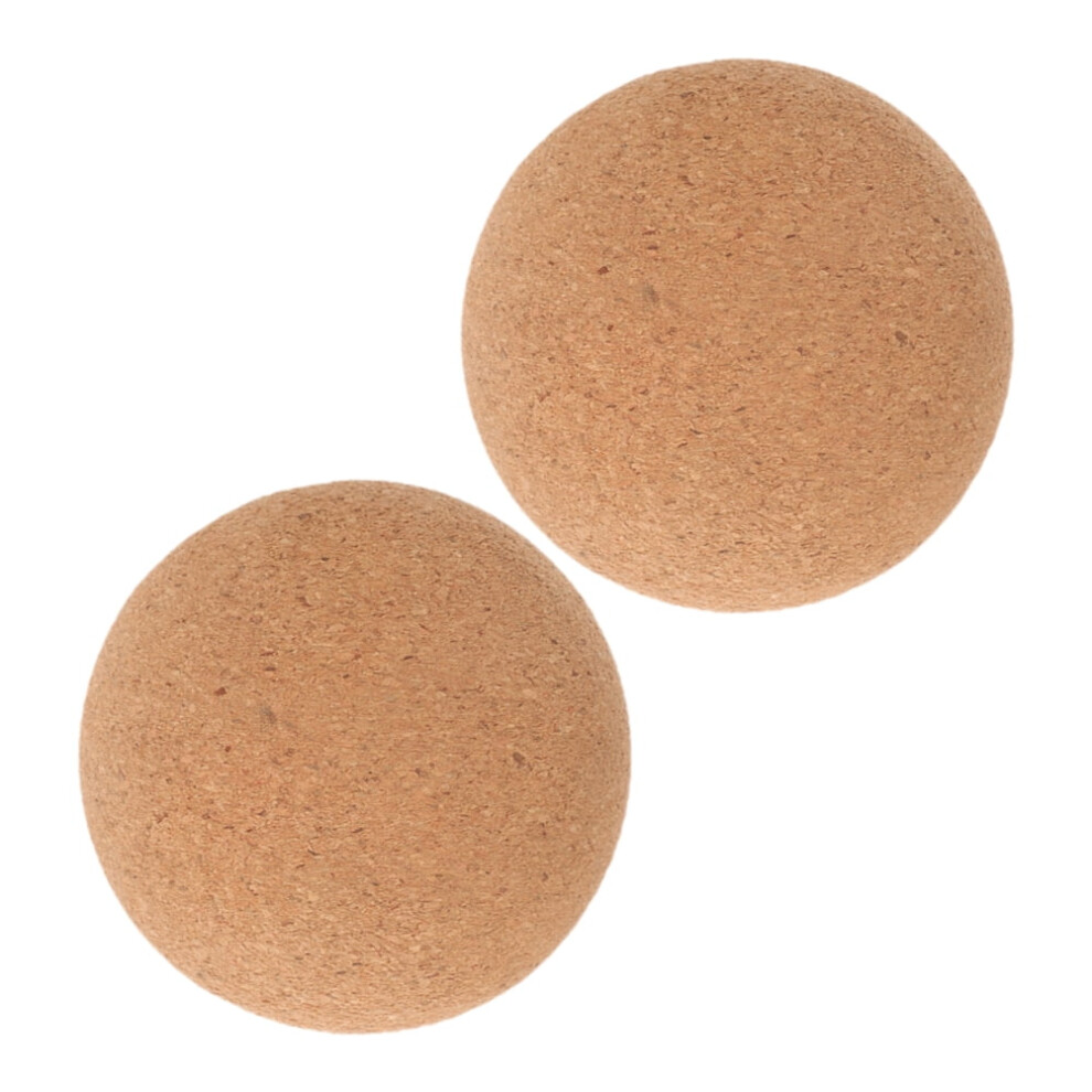 Cork Yoga Mat 2 Pcs Massage Ball Roller Hand Massager Fascia Fitness