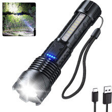 150000 Lumen Kraftfull Ficklampa Uppladdningsbar XHP90 Ljus Vattentät