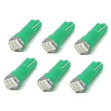 T5grön 6-pack LED med 4014SMD-chip W2x4.6d W2.1x4.9d W1.2W W2.3W