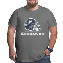 SEA_Seahawks Herr Stora och Långa Sportkort Fotbollslagslogotyp Ärm