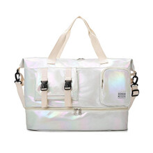 Large Waterproof Oxford Gym Bag with Shoe Compartment and Wet Dry Storage for Travel and Fitness