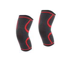 Knee Compression Sleeve for Running and Workouts, Non Slip Breathable Support Brace XXXLarge Red 1Pair