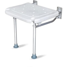 Foldable Shower Seat for Elderly and Disabled, Adjustable Wall Mounted Bath Chair with NonSlip Legs
