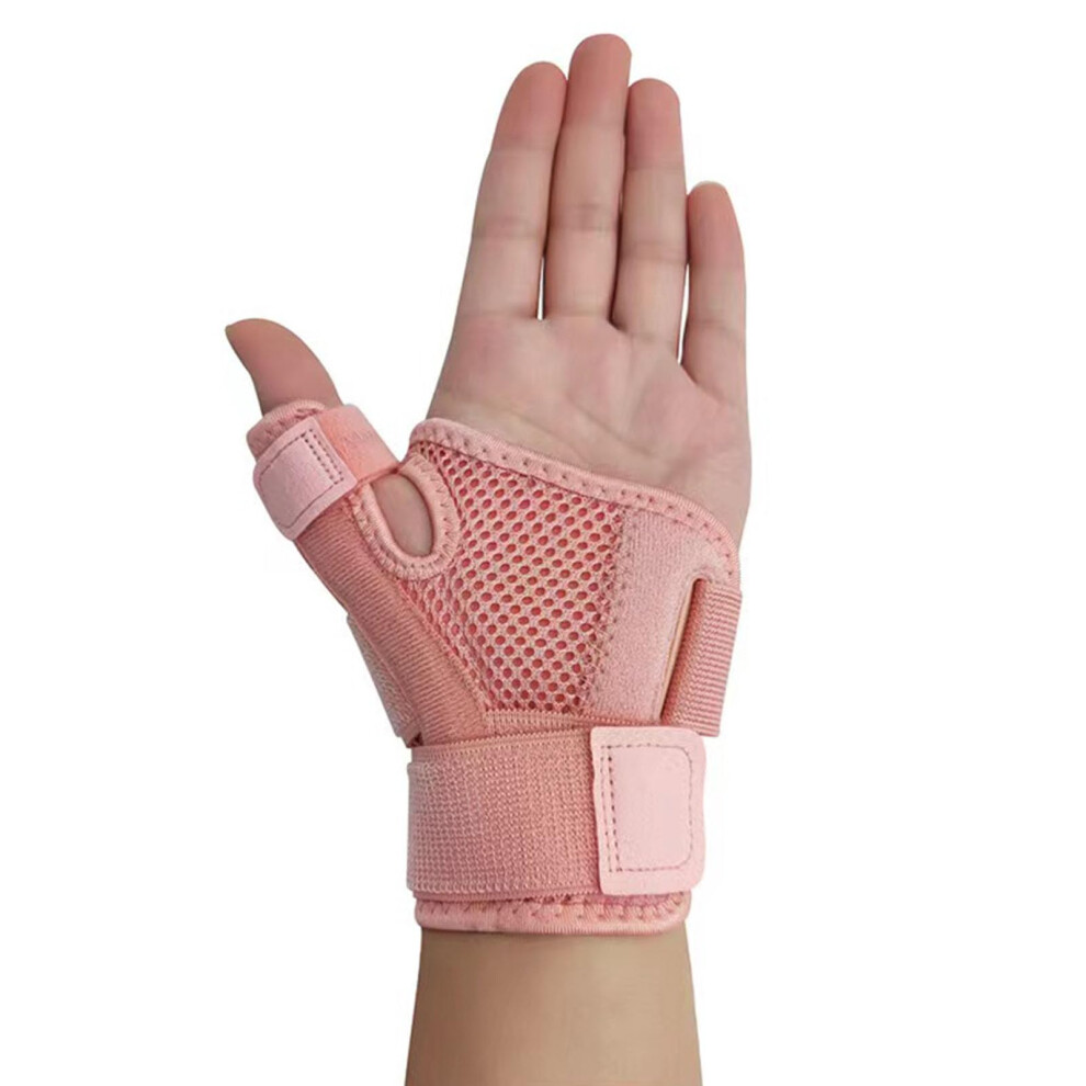Pink Thumb Splint With Wrist Support Brace 2Pcs Adjustable Stabilizer For Left Or Right Hand