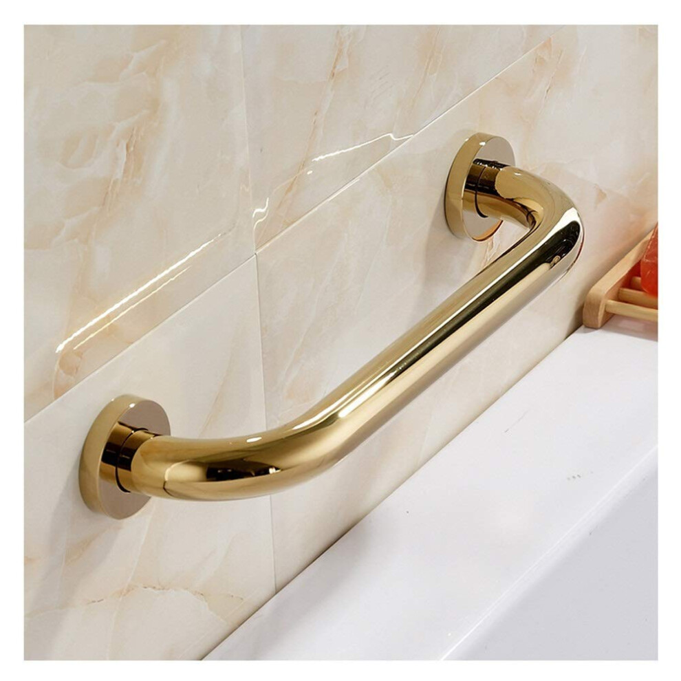 Gold Brass Bathroom Grab Bar 60Cm Â Antislip Safety Grip, Corrosionresistant Wall Mounted Shower Safety Rail For Elderly And Disabled