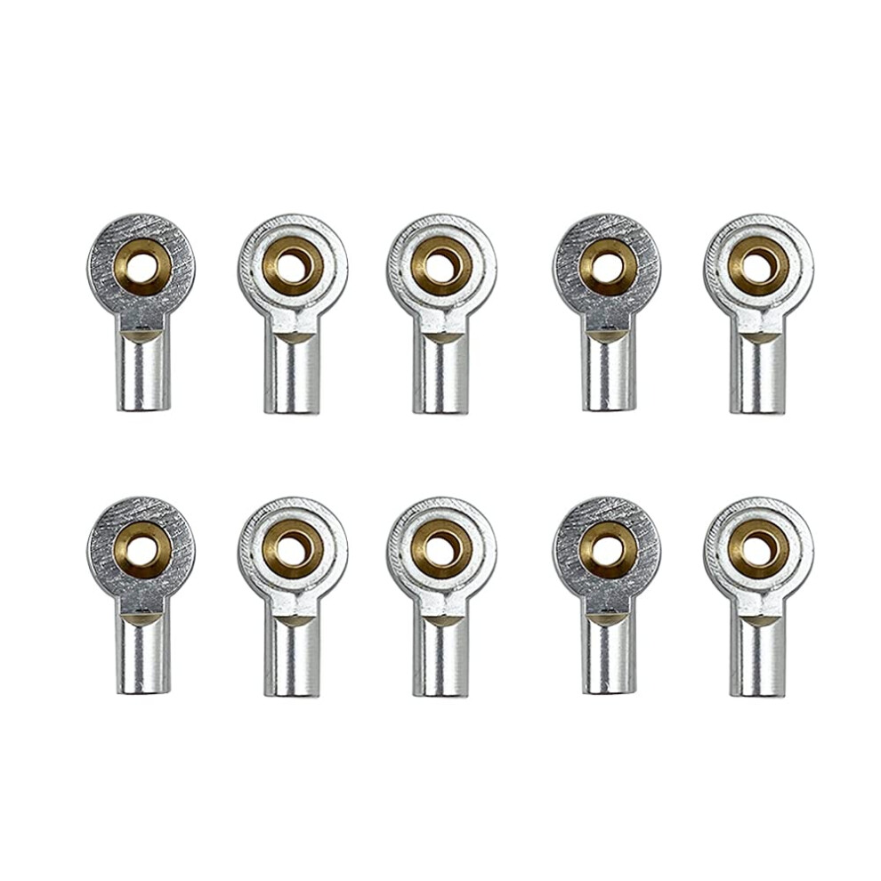 10Pcs M3 Metal Rc Ball Joint Rod End Set, Durable Steering Linkage Connector For Rc Car And Boat, Silver 9330225619369
