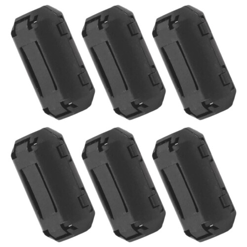 6 Pcs Clip  EMI RFI Noise Ferrite Core Filter for 5mm Cable
