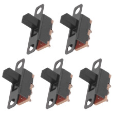 5 Pcs 50V 0.5A 3 Pin 2 Position /OFF 1P2T SPDT Slide 3 Pin